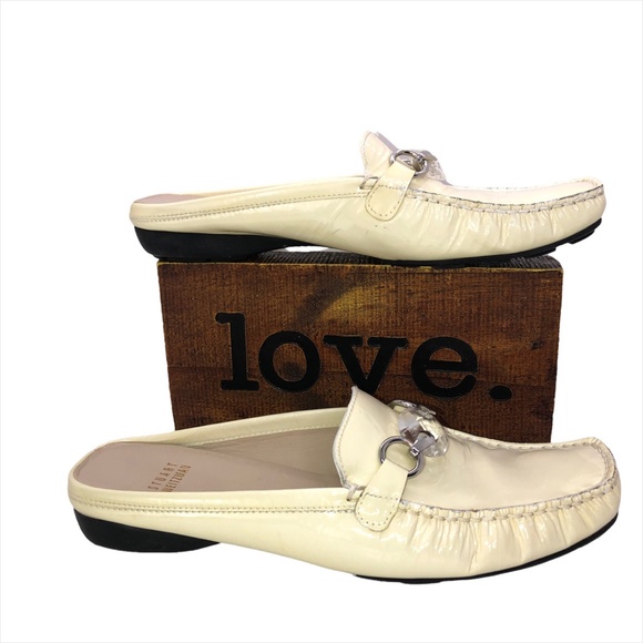 STUART WEITZMAN “Ciaw” Patent Leather Slide On Mules/Clogs Size 8 - Picture 2 of 15